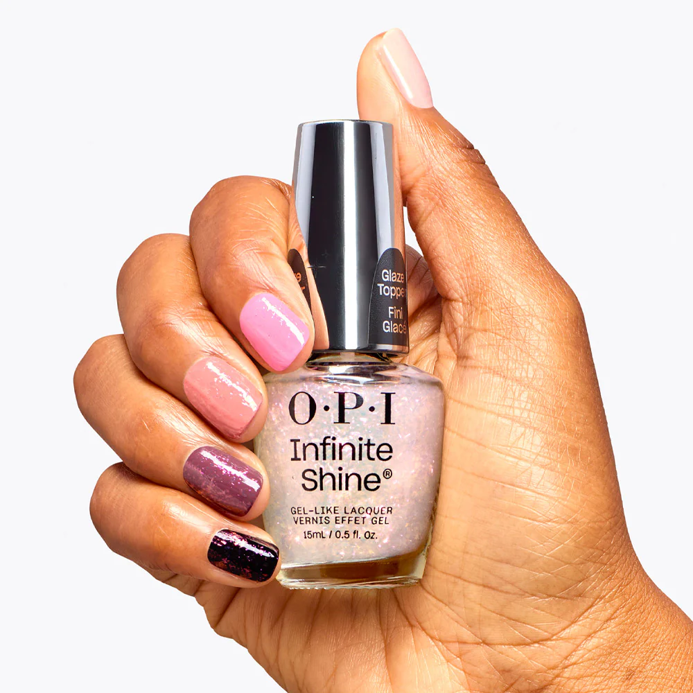 OPI Infinite Shine Glaze Toppers Glint Condition 15ml - topper oro rosato - Image 5