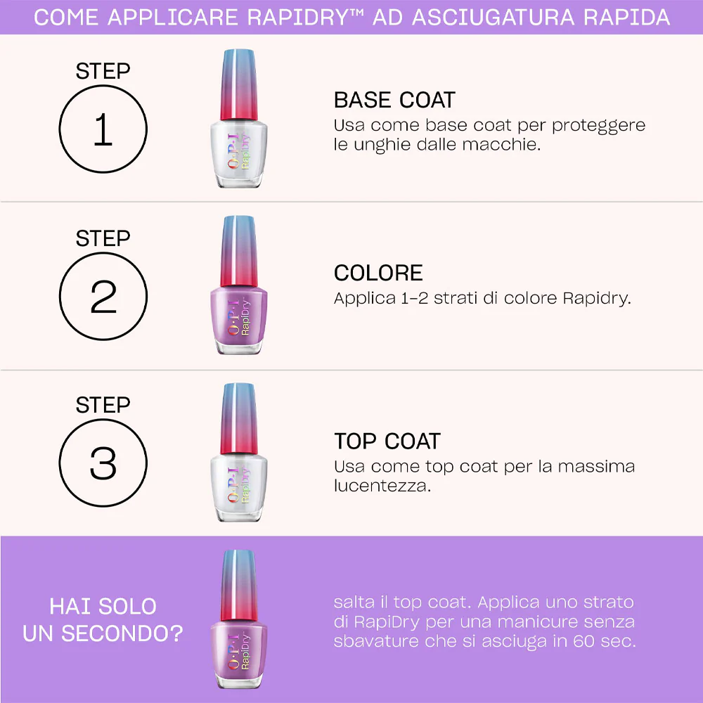 OPI Rapidry Skip a Beet 9ml   - smalto asciugatura rapida - Image 6