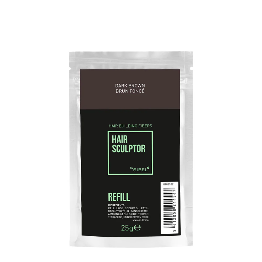 Sibel Hair Sculptor Hair Building Fibers Dark Brown Refill 25gr - ricarica fibre infoltenti